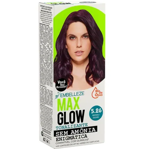 Kit Tonalizante Novex Maxglow Marsala Escuro 5.26 80g