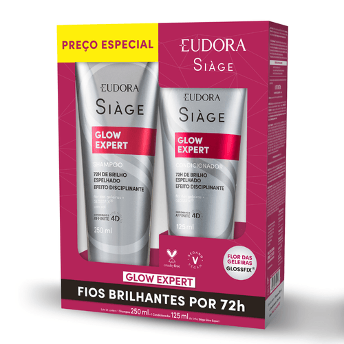 Kit Siage Glow Expert Shampoo 250ml + Condicionador 125ml
