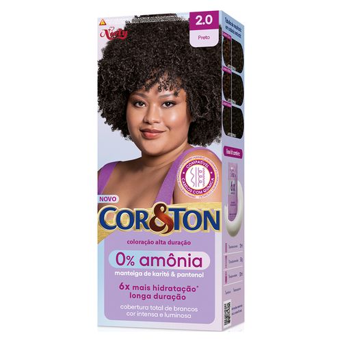 Tintura Cor&Ton Sem Amônia - 2.0 PRETO