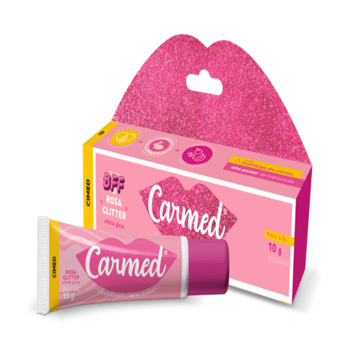 Hidratante Labial Carmed BFF Protetor Labial Rosa Glitter 10g
