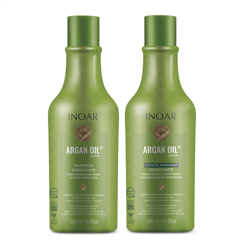 Kit Shampoo + Condicionador Argan Oil Inoar 500ml