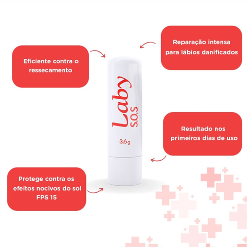 Regenerador Labial Laby S.O.S FPS 15 3,6g