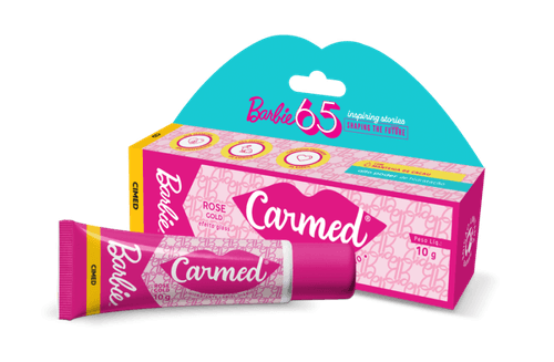 Hidratante Labial Carmed Barbie Rose Gold 10g