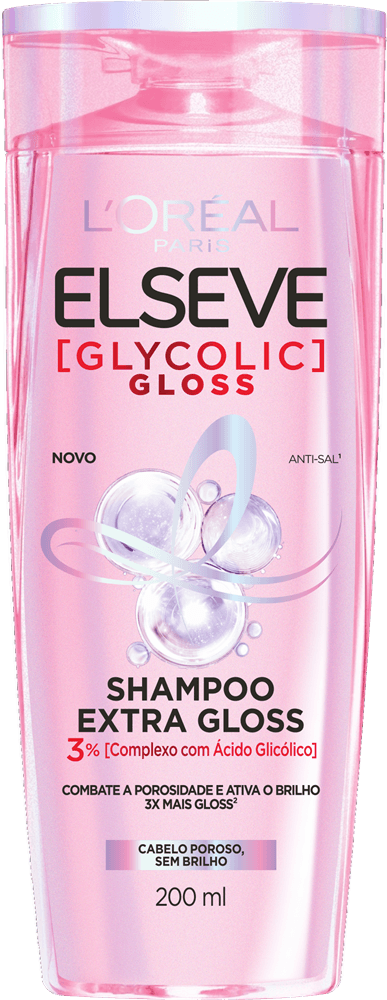 Shampoo Extra Gloss Elseve Glycolic Gloss 200ml