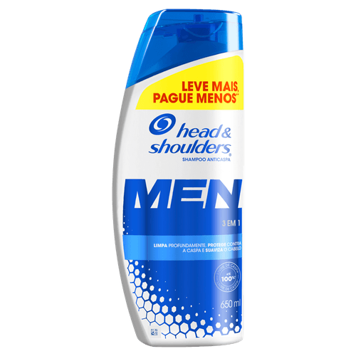 Shampoo Head&Shoulders Men 3 em 1 Leve Mais Pague Menos 650ml