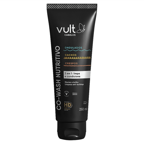 Co-Wash Nutritivo 2 em 1 Vult Cabelos Ondulados Cachos e Crespos 250ml