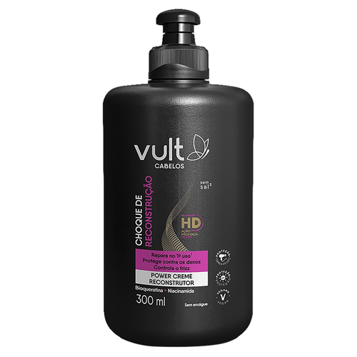 Creme para Pentear Vult Cabelos Choque de Reconstrução 300ml