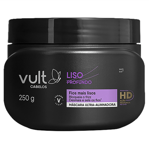 Máscara Vult Cabelos Liso Profundo 250g