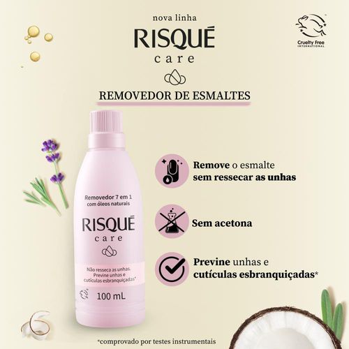 Removedor de Esmalte Risqué Care 100ml