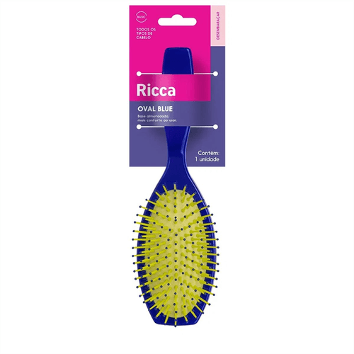 Escova para Cabelos Oval Ricca Blue