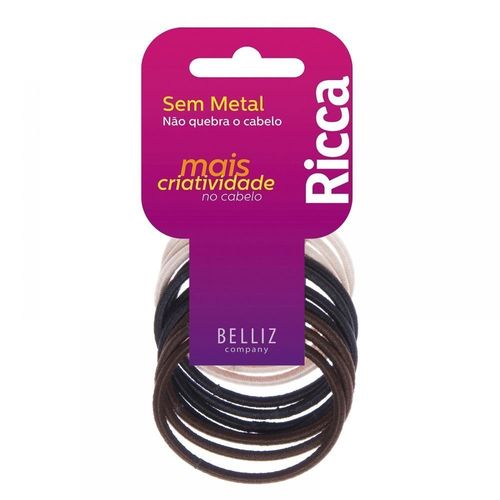 Elástico para Cabelos Sem Metal Ricca 3mm