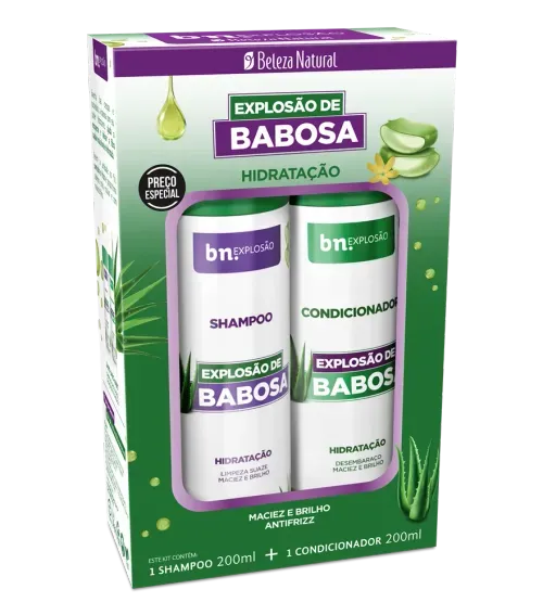 Beleza Natural Kit Shampoo+Condicionador Babosa 200ml
