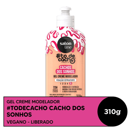 Gel Creme Modelador Salon Line #Todecacho Cachos Dos Sonhos Fixação Extraforte 310g