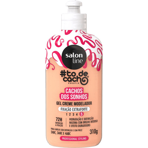 Gel Creme Modelador Salon Line #Todecacho Cachos Dos Sonhos Fixação Extraforte 310g
