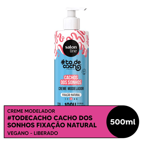 Creme Modelador Salon Line #Todecacho Cachos Dos Sonhos Fixação Natural 500ml