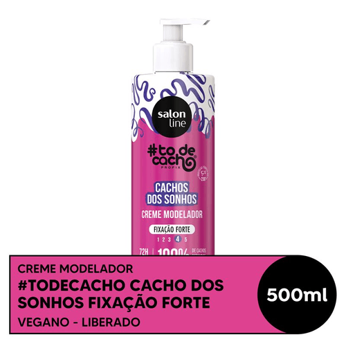 Creme Modelador Salon Line #Todecacho Cachos Dos Sonhos Fixação Forte 500ml