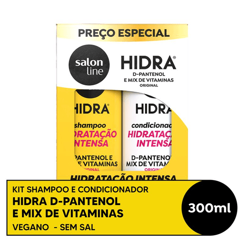 Kit Shampoo + Condicionador Salon Line Hidra D-Pantenol e Mix de Vitaminas Salon Line 300ml