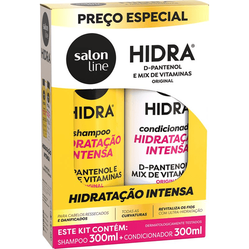 Kit Shampoo + Condicionador Salon Line Hidra D-Pantenol e Mix de Vitaminas Salon Line 300ml
