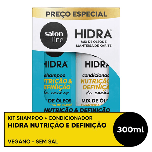 Kit Shampoo + Condicionador Salon Line Hidra Nutrição e Definição 300ml