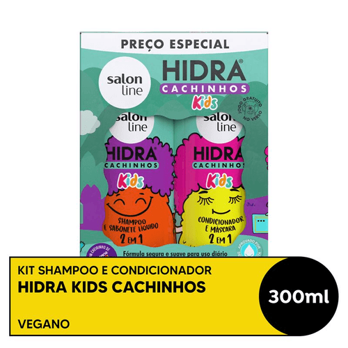 Kit Shampoo + Condicionador Salon Line Hidra Kids Cachinhos 300ml