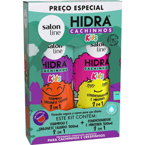 Kit Shampoo + Condicionador Salon Line Hidra Kids Cachinhos 300ml