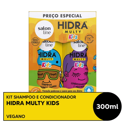 Kit Shampoo + Condicionador Salon Line Hidra Multy Kids Multifuncional 300ml
