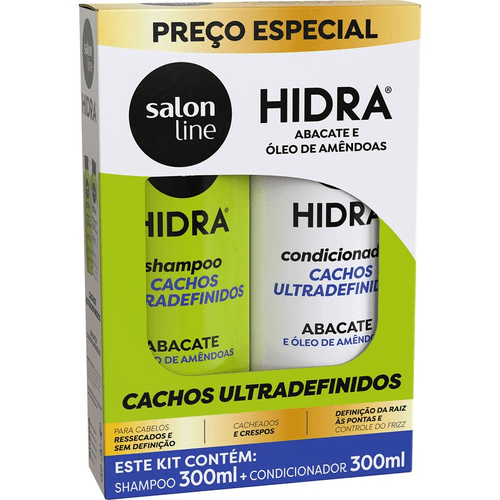 Kit Shampoo + Condicionador Salon Line Hidra Abacate Cachos Ultradefinidos 300ml