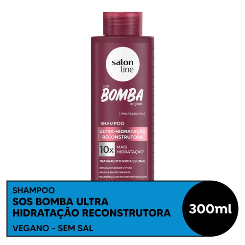 Shampoo Salon Line SOS Bomba Ultra-Hidratação Reconstrutora 300ml