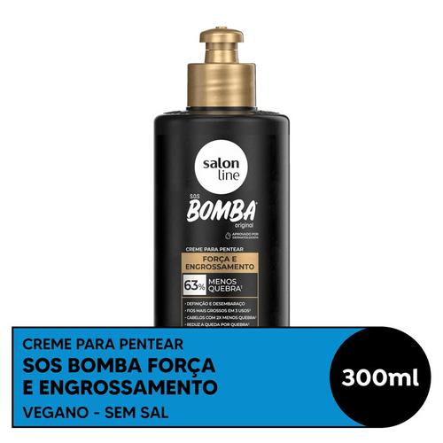 Creme para Pentear Salon Line SOS Bomba Força e Engrossamento 300ml