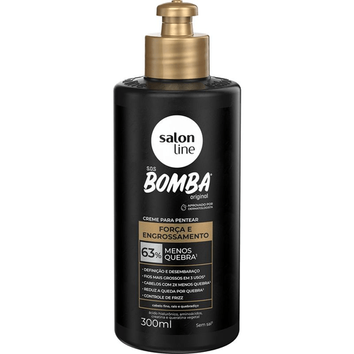 Creme para Pentear Salon Line SOS Bomba Força e Engrossamento 300ml