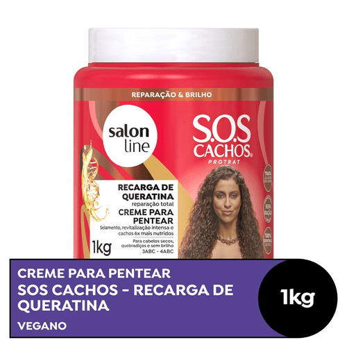 Creme para Pentear SOS Cachos Rícino e Queratina 1kg