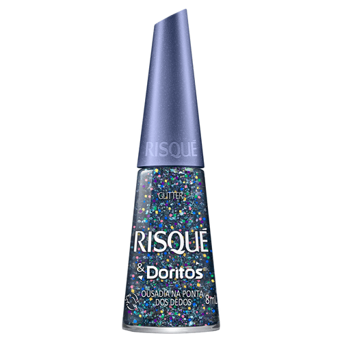 Esmalte Glitter Ousadia na Ponta dos Dedos Risqué & Doritos Com 8ml