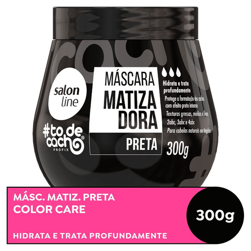 Máscara Matizadora Salon Line #todecacho Preta 300g