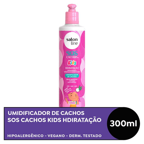 Umidificador de Cachos Salon Line SOS Cachos Kids Hidratação 300ml