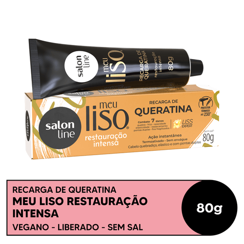 Recarga de Queratina Salon Line Meu Liso Restauração Intensa 80g