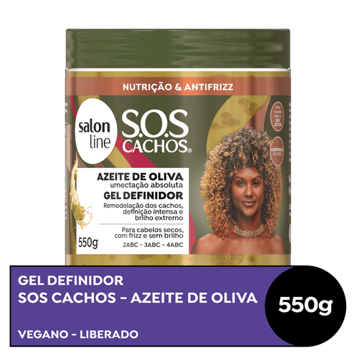 Gel Definidor Salon Line SOS Cachos Azeite de Oliva 550g