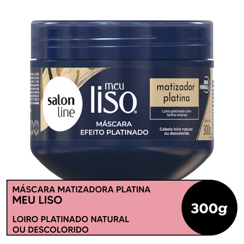 Máscara Salon Line Meu Liso Matizador Platina 300g