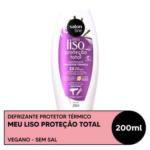 Defrizante Protetor Térmico Salon Line Meu Liso Proteção Total 200ml