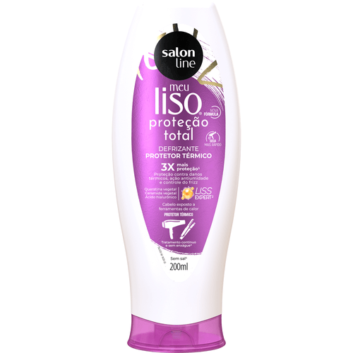 Defrizante Protetor Térmico Salon Line Meu Liso Proteção Total 200ml