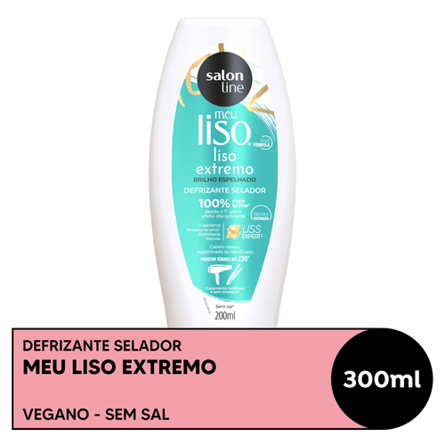 Defrizante Protetor Térmico Salon Line Meu Liso Extremo Brilho Espelhado 200ml