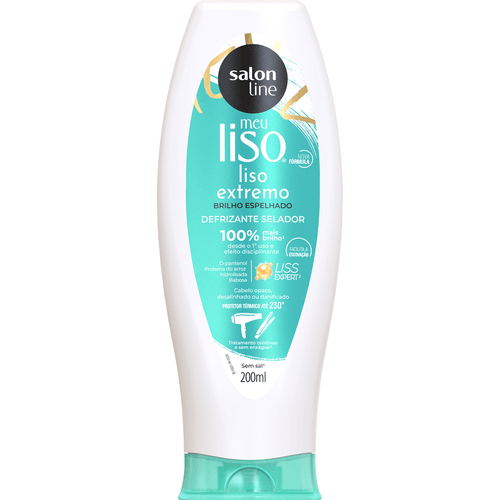 Defrizante Protetor Térmico Salon Line Meu Liso Extremo Brilho Espelhado 200ml