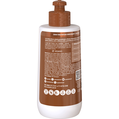 Creme para Pentear Salon Line SOS Cachos Óleo de Coco Hidratação Absoluta 300ml