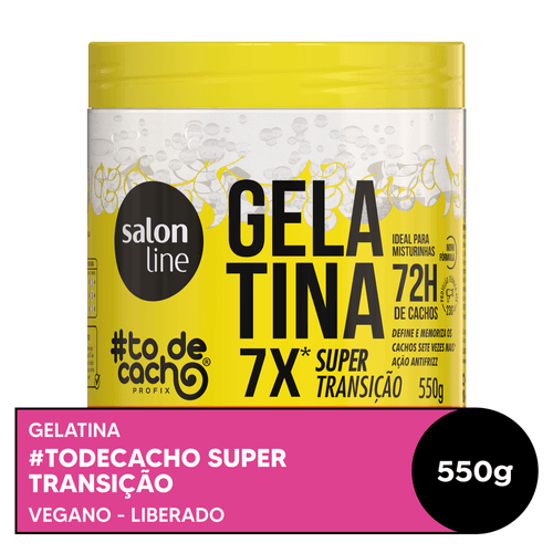 Gelatina Salon Line #Todecacho Transição Capilar Muito Mais Definição 550g