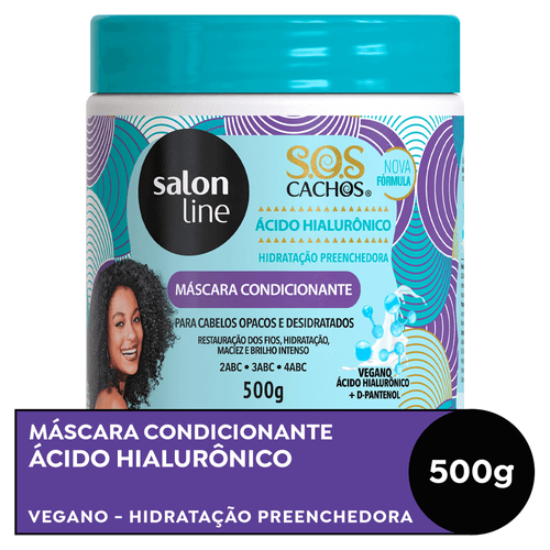 Máscara Condicionante Salon Line SOS Cachos Ácido Hialurônico 500g