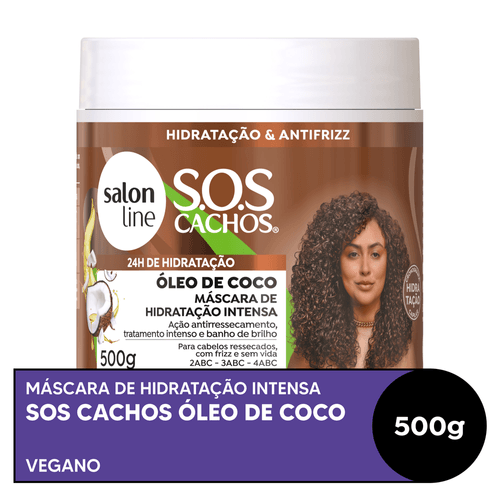 Máscara de Hidratação Salon Line SOS Cachos Óleo de Coco Hidratação Absoluta 500g