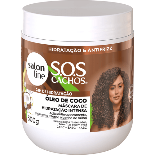 Máscara de Hidratação Salon Line SOS Cachos Óleo de Coco Hidratação Absoluta 500g