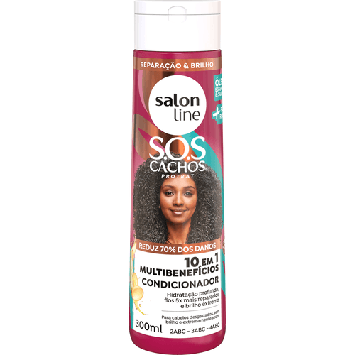 Condicionador Salon Line SOS Cachos 10 EM 1 Multibenefícios 300ml