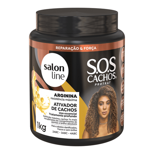 Ativador de Cachos Salon Line SOS Cachos Arginina Resistência Máxima 1kg