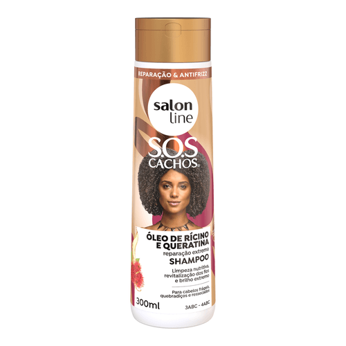 Shampoo Salon Line SOS Cachos Óleo de Rícino e Queratina 300ml