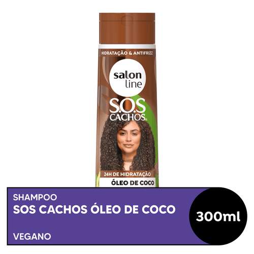 Shampoo Salon Line SOS Cachos Óleo de Coco Hidratação Absoluta 300ml
